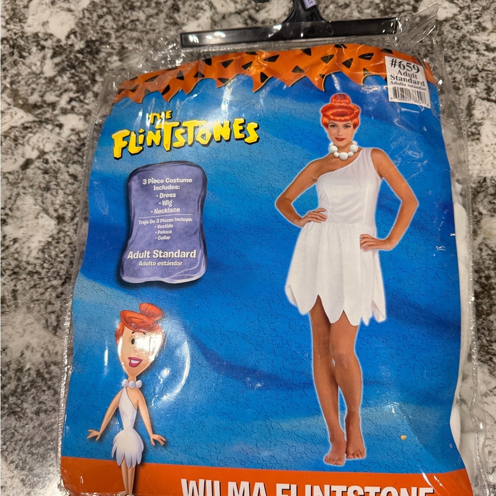Wilma Flintstone White Costume - Classic Dino-Era Dress